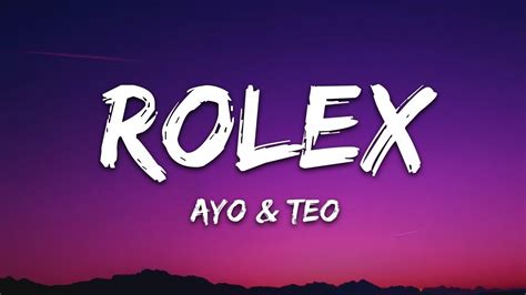 rolex lyrics by ayo and teo|rollie lyrics song.